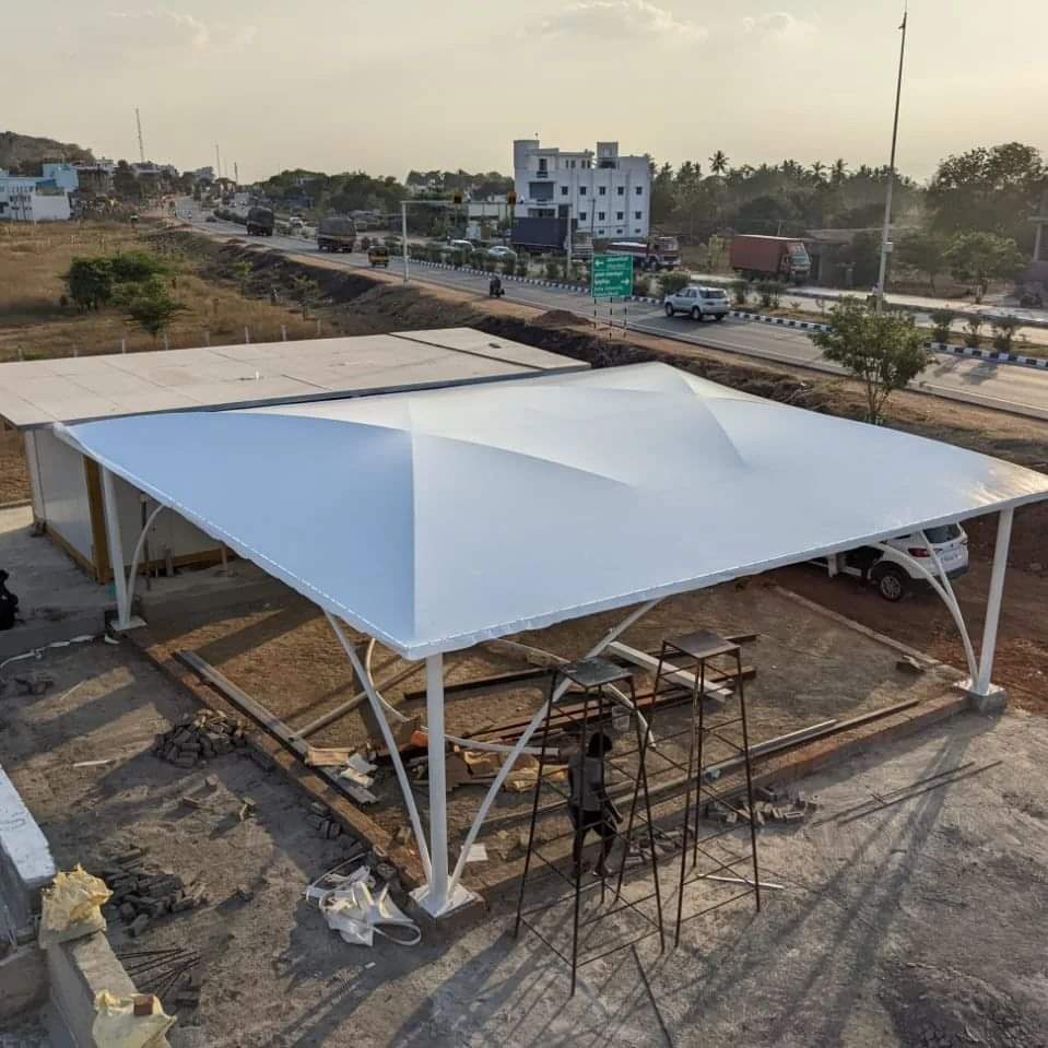 Four slope tensile Tensile fabric Shed